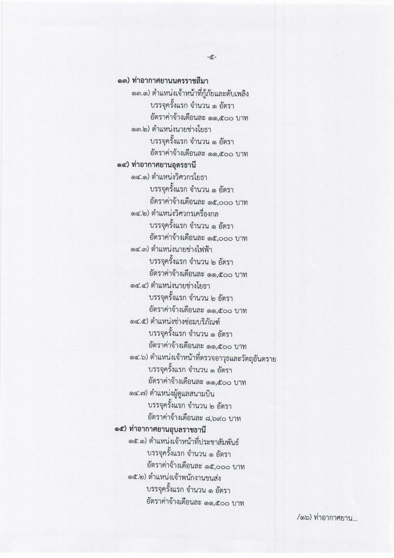 กรมท่าอากาศยาน รับสมัครสอบคัดเลือกเพื่อบรรจุและแต่งตั้งบุคคลเข้าเป็นลูกจ้างชั่วคราว จำนวน 114 อัตรา (วุฒิ ม.ต้น ม.ปลาย ปวช. ปวส. ป.ตรี) รับสมัครสอบทางอินเทอร์เน็ต ตั้งแต่วันที่ 30 ม.ค. – 13 ก.พ. 2562