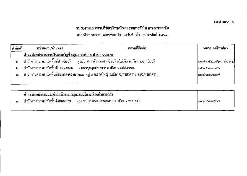 กรมสรรพสามิต รับสมัครบุคคลเพื่อเลือกสรรเป็นพนักงานราชการทั่วไป จำนวน 4 อัตรา (วุฒิ ปวช. ปวท. ปวส.) รับสมัครตั้งแต่วันที่ 25 ก.พ. – 1 มี.ค. 2562