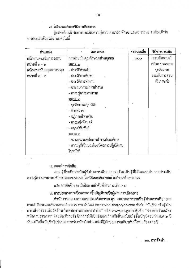 สำนักงานคณะกรรมการส่งเสริมการลงทุน รับสมัครบุคคลเพื่อเลือกสรรเป็นพนักงานราชการทั่วไป จำนวน 5 อัตรา (วุฒิ ปวส. ป.ตรี) รับสมัครสอบทางอินเทอร์เน็ต ตั้งแต่วันที่ 18-24 เม.ย. 2562