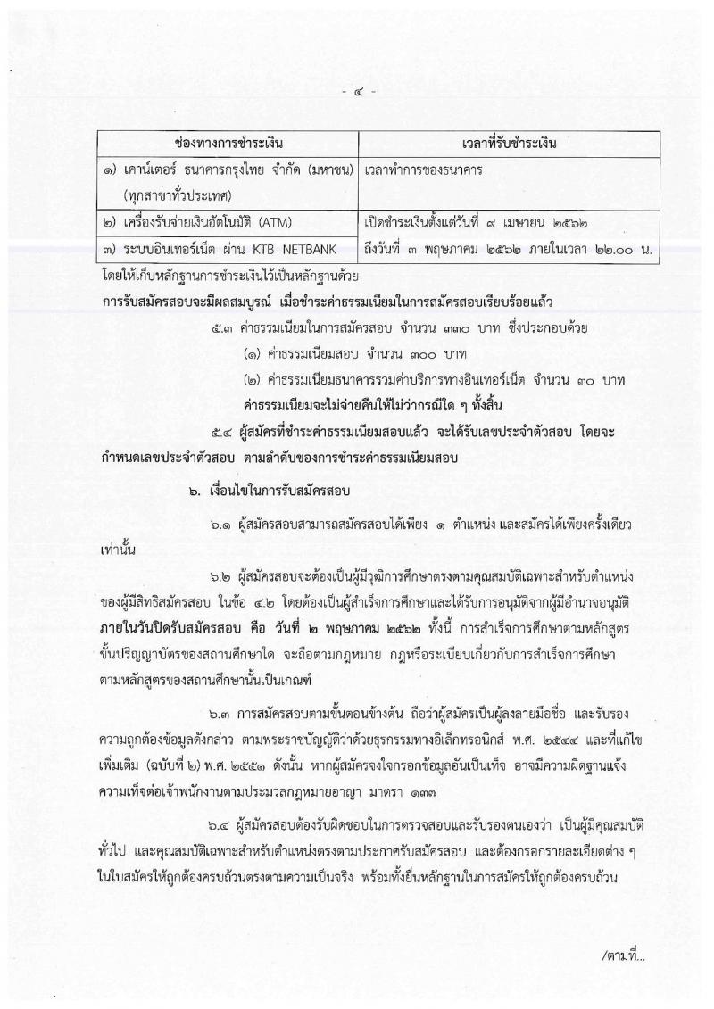 สำนักงบประมาณ รับสมัครสอบแข่งขันเพื่อบรรจุและแต่งตั้งบุคคลเข้ารับราชการตำแหน่งนักวิเคราะห์นโยบายและแผนปฏิบัติการ จำนวนครั้งแรก 30  อัตรา (วุฒิ ป.ตรี ป.โท) รับสมัครสอบทางอินเทอร์เน็ต ตั้งแต่วันที่ 9 เม.ย. – 2 พ.ค. 2562