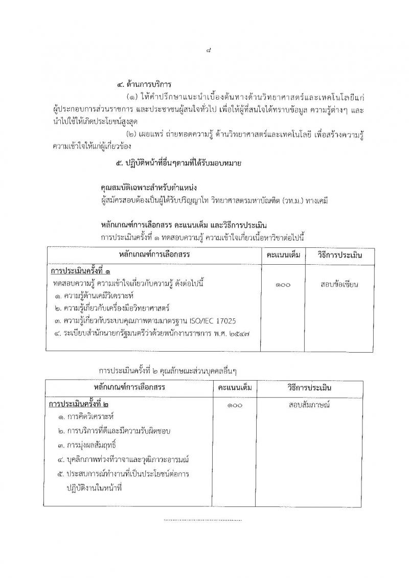 กรมวิทยาศาสตร์บริการ รับสมัครสอบเป็น พนักงานราชการทั่วไป