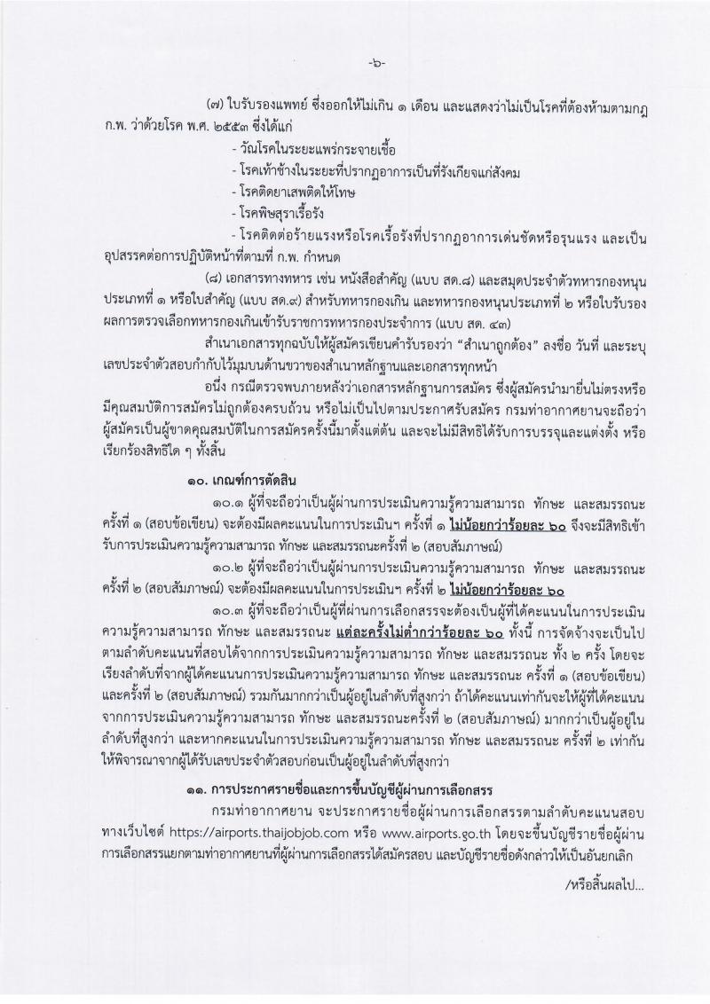 กรมท่าอากาศยาน รับสมัครบุคคล (พิการ) เพื่อเลือกสรรเป็นพนักงานราชการทั่วไป จำนวน 2 ตำแหน่ง 5 อัตรา (วุฒิ ปวส.) รับสมัครสอบทางอินเทอร์เน็ต ตั้งแต่วันที่ 29 ส.ค. – 23 ก.ย. 2562