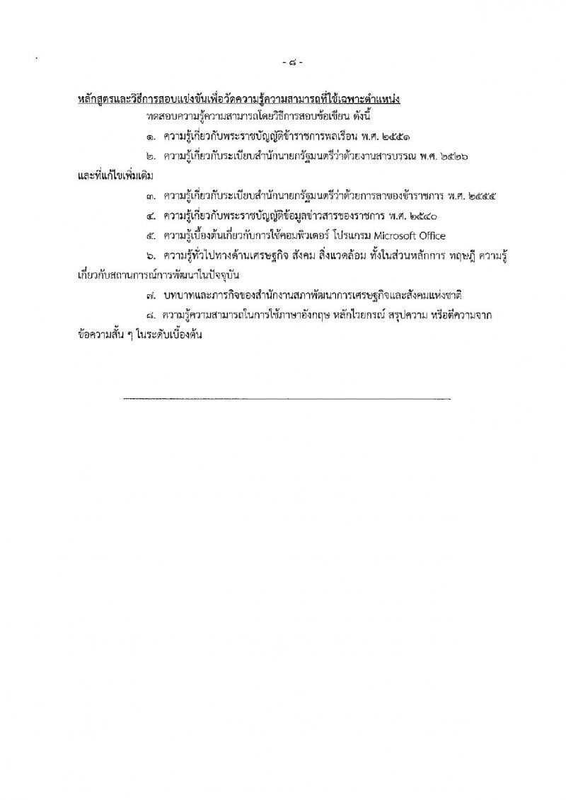 สำนักงานสภาพัฒนาการเศรษฐกิจและสังคมแห่งชาติ รับสมัครสอบแข่งขันเพื่อบรรจุและแต่งตั้งบุคคลเข้ารับราชการ ตำแหน่ง เจ้าพนักงานธุรการปฏิบัติงาน ครั้งแรกจำนวน 3 อัตรา (วุฒิ ปวส.) รับสมัครสอบทางอินเทอร์เน็ต ตั้งแต่วันที่ 12 ก.ย. – 2 ต.ค. 2562