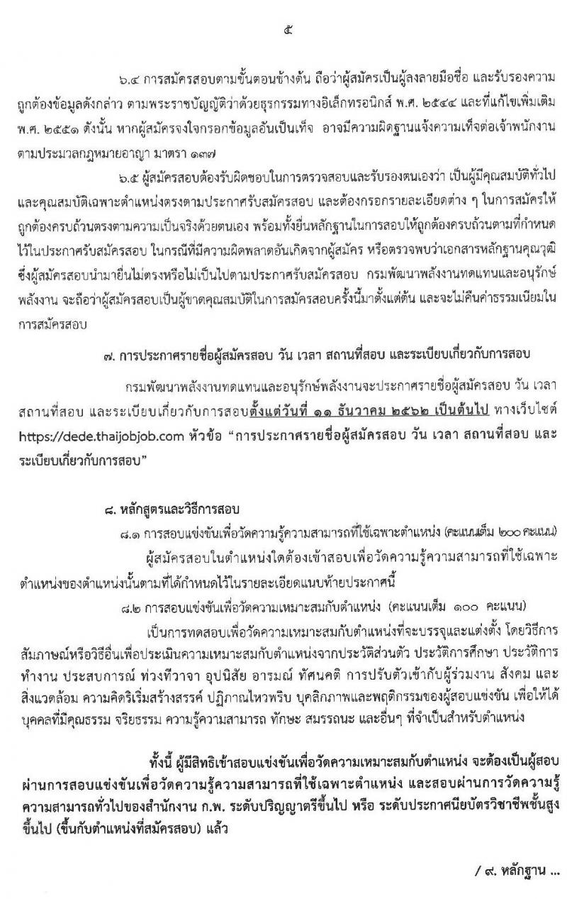 กรมพัฒนาพลังงานทดแทนและอนุรักษ์พลังงาน รับสมัครสอบแข่งขันเพื่อบรรจุและแต่งตั้งบุคคลเข้ารับรากาช จำนวน 6 ตำแหน่ง 7 อัตรา (วุฒิ ป.ตรี) (ผ่านภาค ก และไม่ผ่าน) รับสมัครสอบทางอินเทอร์เน็ต ตั้งแต่วันที่ 24 ต.ค. – 15 พ.ย. 2562