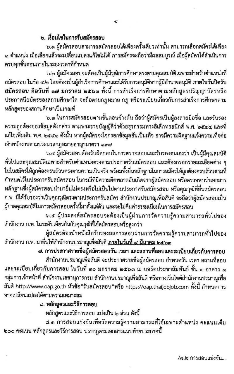 สำนักงานปรมาณูเพื่อสันติ รับสมัครสอบแข่งขันเพื่อบรรจุและแต่งตั้งบุคคลเข้ารับราชการ จำนวน 8 ตำแหน่ง 13 อัตรา (วุฒิ ปวส. ป.ตรี ป.โท) รับสมัครสอบทางอินเทอร์เน็ต ตั้งแต่วันที่ 23 ธ.ค. 62 – 17 ม.ค. 63
