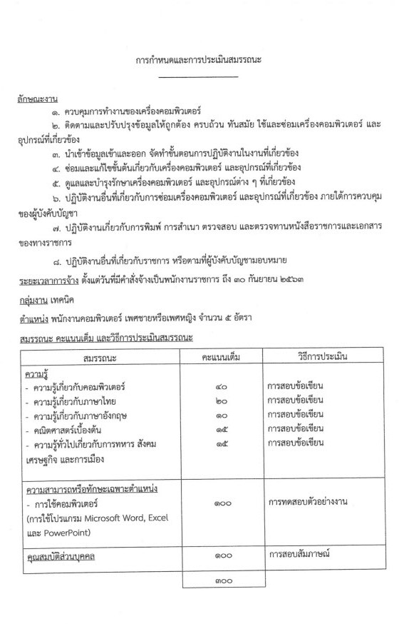 ศูนย์ไซเบอร์กองทัพอากาศ รับสมัครบุคคลเพื่อเลือกสรรเป็นพนักงานราชการ จำนวน 5 อัตรา (วุฒิ ปวช.คอมพิวเตอร์) รับสมัครตั่งแต่วันที่ 6-10 ม.ค. 2563