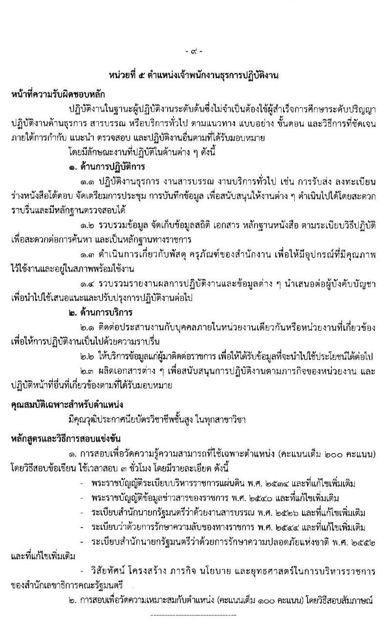 สำนักงานเลขาธิการคณะรัฐมนตรี รับสมัครสอบแข่งขันเพื่อบรรจุและแต่งตั้งบุคคลเข้ารับราชการ จำนวน 5 ตำแหน่ง 13 อัตรา (วุฒิ ปวส. ป.ตรี) รับสมัครสอบ ตั้งแต่วันที่ 20 ม.ค. – 7 ก.พ. 2563