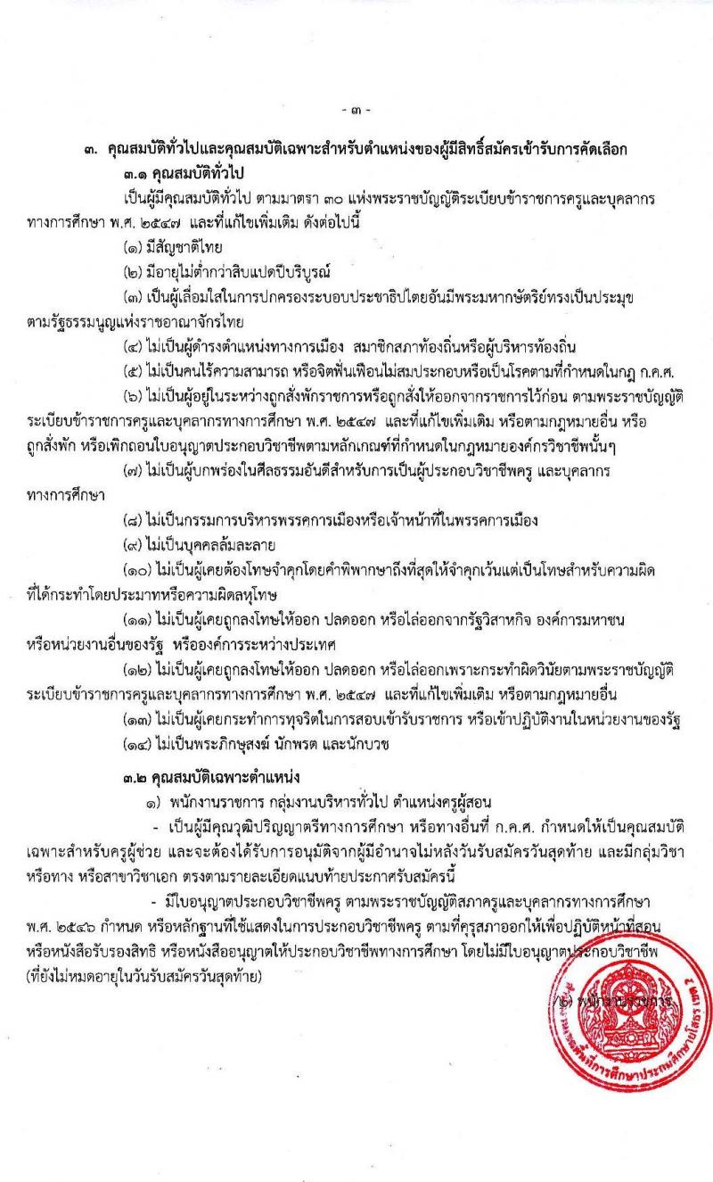 สำนักงานเขตพื้นที่การศึกษาประถมศึกษายโสธร เขต 2 รับสมัครบุคคลเพื่อคัดเลือกเป็นพนักงานราชการ จำนวน 2 กลุ่มงาน 9 อัตรา (วุฒิ ม.ต้น ม.ปลาย ปวช. ปวส. ป.ตรี) รับสมัครสอบตั้งแต่วันที่ 7-13 ม.ค. 2563