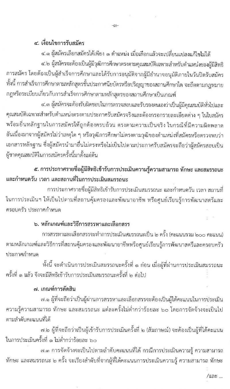 กรมกิจการสตรีและสถาบันครอบครัว รับสมัครบุคคลเพื่อสรรหาและเลือกสรรเป็นพนักงานราชการทั่วไป (ส่วนภูมภาค) จำนวน 22 อัตรา (วุฒิ ม.ต้น ม.ปลาย ปวส. ป.ตรี) รับสมัครสอบตั้งแต่วันที่ 27 – 31 ม.ค. 2563