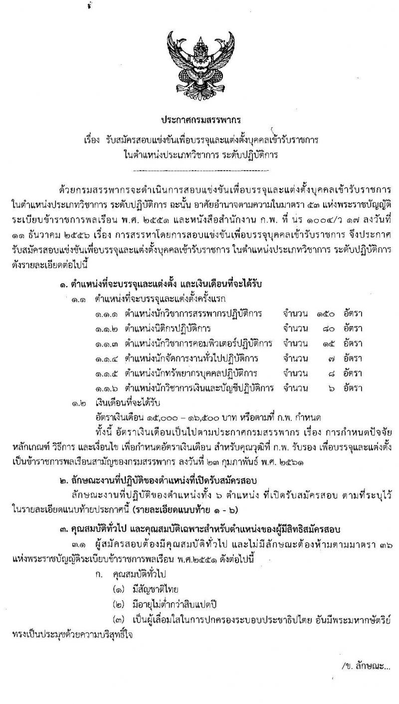 กรมสรรพากร รับสมัครสอบแข่งขันเพื่อบรรจุและแต่งตั้งบุคคลเข้ารับราชการ จำนวน 6 ตำแหน่ง ครั้งแรก 266 อัตรา (วุฒิ ป.ตรี) รับสมัครสอบทางอินเทอร์เน็ต ตั้งแต่วันที่ 3-27 ก.พ. 2563