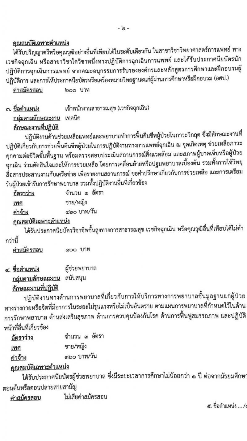 โรงพยาบาลพระพุทธบาท รับสมัครบุคคลเพื่อเลือกสรรเป็นลูกจ้างชั่วคราว จำนวน 12 ตำแหน่ง 41 อัตรา (วุฒิ บางตำแหน่งไม่ต้องใช้วุฒิ, ม.ต้น ม.ปลาย ปวช. ปวส. ป.ตรี) รับสมัครตั้งแต่วันที่ 2 – 13 มี.ค. 2563