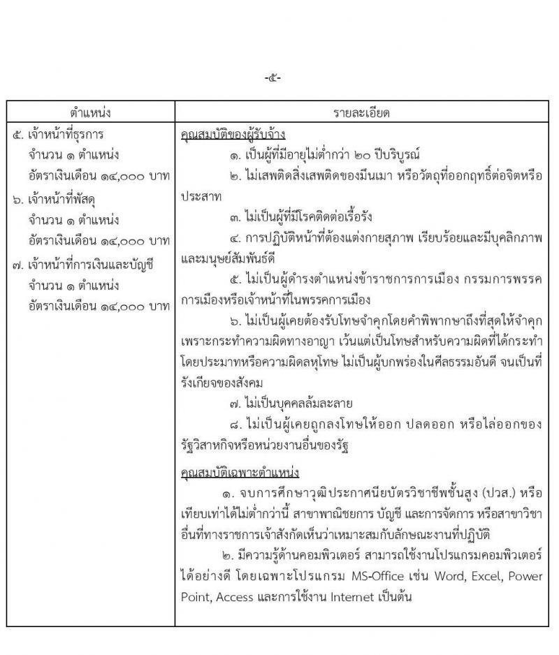 ศูนย์ปฏิบัติการฝนหลวงภาคเหนือตอนล่าง รับสมัครงานพนักงานจ้างเหมาเอกชนบริการ 9 ตำแหน่ง 14 อัตรา (วุฒิ บางตำแหน่งไม่ต้องใช้วุฒิ, ป.6 ปวส. ป.ตรี) รับสมัครสอบตั้งแต่วันที่ 11 – 17 มี.ค. 2563