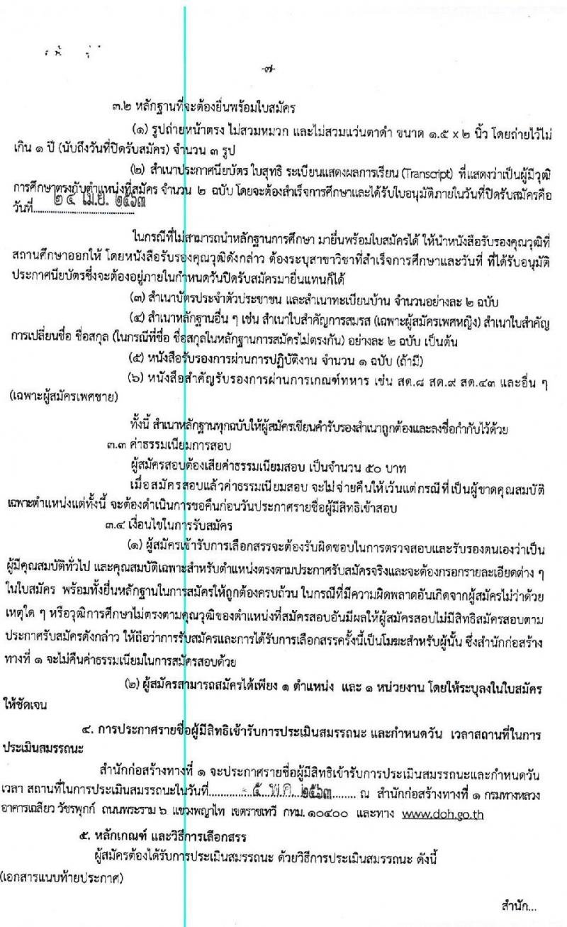 สำนักงานก่อสร้างทางที่ 1 (กรมทางหลวง) รับสมัครบุคคลเพื่อสรรหาและเลือกสรรเป็นพนักงานราชการทั่วไป จำนวน 3 ตำแหน่ง 25 อัตรา (วุฒิ ปวช. ปวท. ปวส. อนุปริญญา) รับสมัครตั้งแต่วันที่ 15-24 เม.ย. 2563