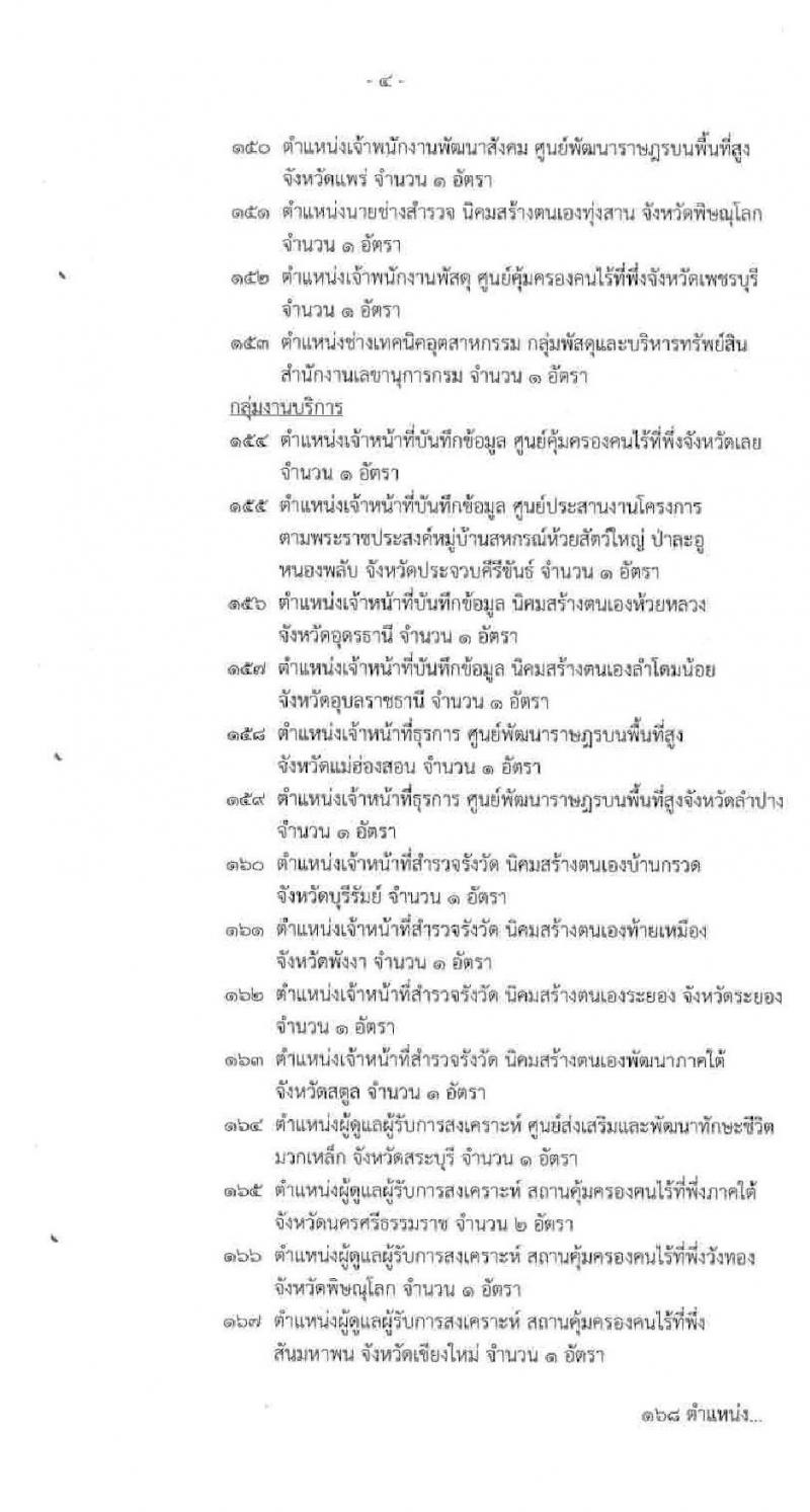 กรมพัฒนาสังคมและสวัสดิการ รับสมัครบุคคลเพื่อเลือกสรรเป็นพนักงานราชการทั่วไป ครั้งที่ 3 จำนวน 82 อัตรา (วุฒิ ม.ต้น ม.ปลาย ปวช. ปวส. ป.ตรี) รับสมัครสอบทางอินเทอร์เน็ต ตั้งแต่วันที่ 1-8 มิ.ย. 2563