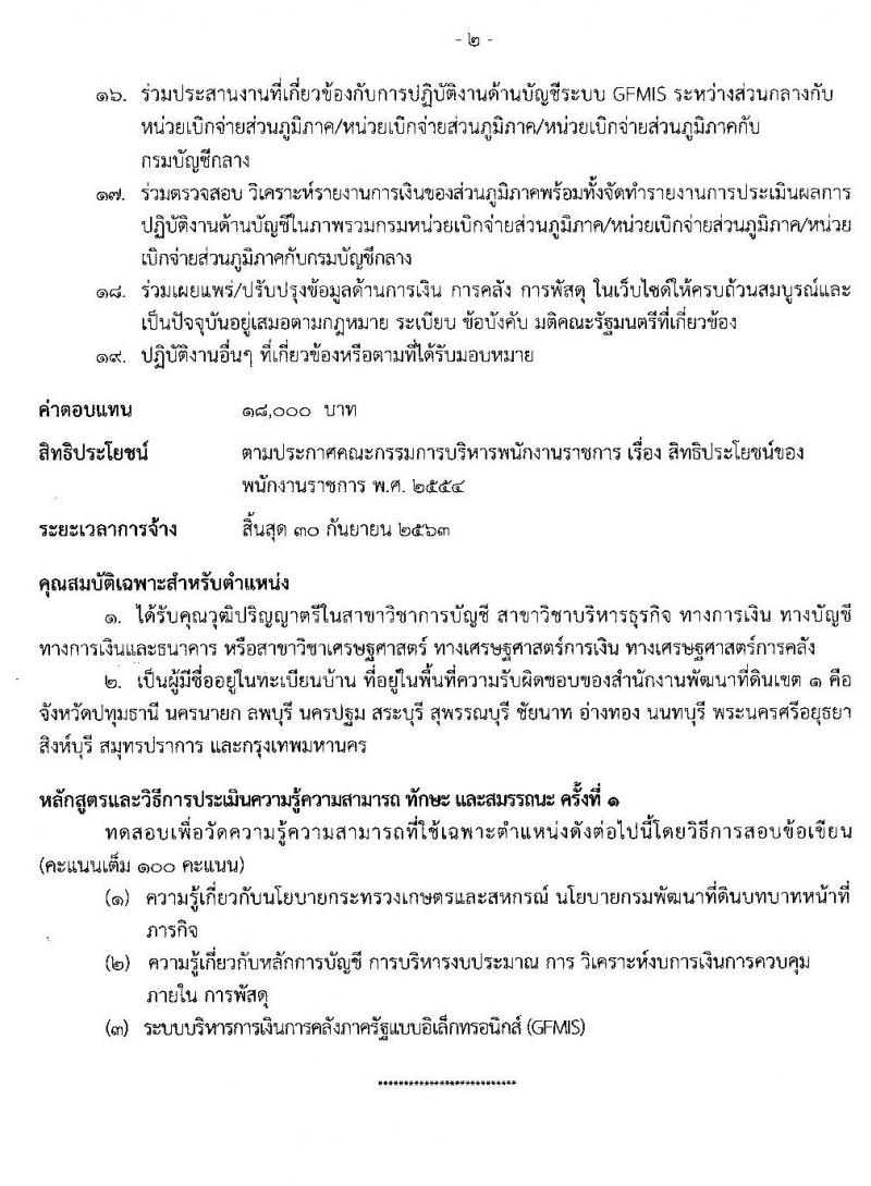 สำนักงานพัฒนาที่ดินเขต 1 รับสมัครบุคคลเพื่อเลือกสรรเป็นพนักงานราชการทั่วไป จำนวน 4 ตำแหน่ง 5 อัตรา (วุฒิ ป.ตรี) รับสมัครสอบตั้งแต่วันที่ 29 มิ.ย. – 3 ก.ค. 2563