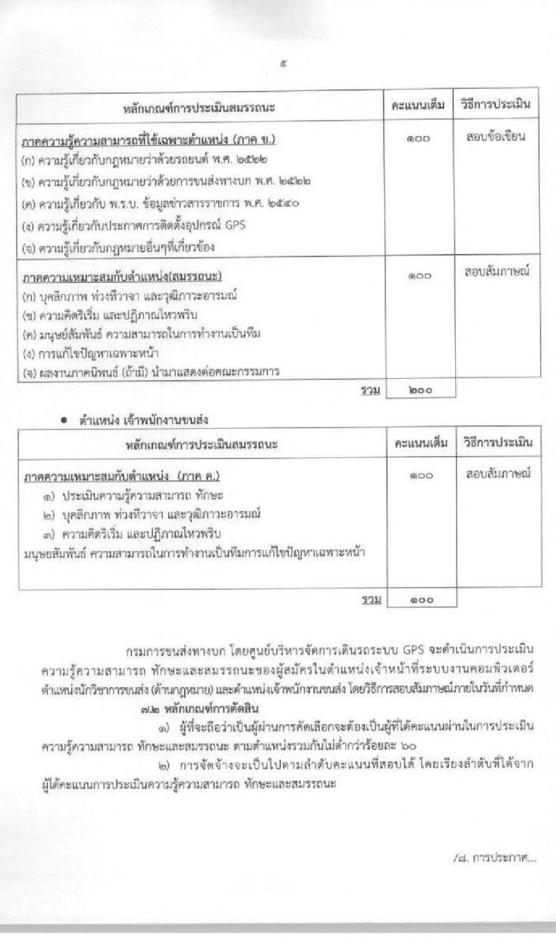 ศูนย์บริหารจัดการเดินรถระบบ GPS กรมการขนส่ง รับสมัครบุคคลเพื่อคัดเลือกเป็นลูกจ้างเหมาบริการรายบุคคล จำนวน 3 ตำแหน่ง 4 อัตรา (วุฒิ ปวส. ป.ตรี) รับสมัครสอบตั้งแต่วันที่ 21 ส.ค. – 11 ก.ย. 2563