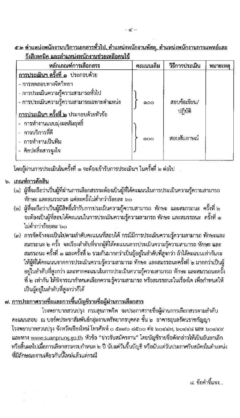 โรงพยาบาลสวนปรุง กรมสุขภาพจิต รับสมัครบุคคลเพื่อเลือกสรรเป็นพนักงานกระทรวงสาธารณสุขทั่วไป จำนวน 7 ตำแหน่ง 31 อัตรา (วุฒิ  ม.ต้น ม.ปลาย ปวช. ป.ตรี) รับสมัครสอบตั้งแต่วันที่ 22-29 ต.ค. 2563