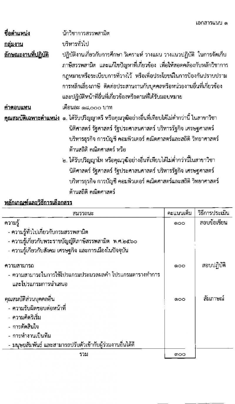 กรมสรรพสามิต รับสมัครบุคคลเพื่อเลือกสรรเป็นพนักงานราชการทั่วไป จำนวน 7 อัตรา (วุฒิ ปวช.  ปวส. ป.ตรี ป.โท) รับสมัครสอบตั้งแต่วันที่ 14-18 ธ.ค. 2563