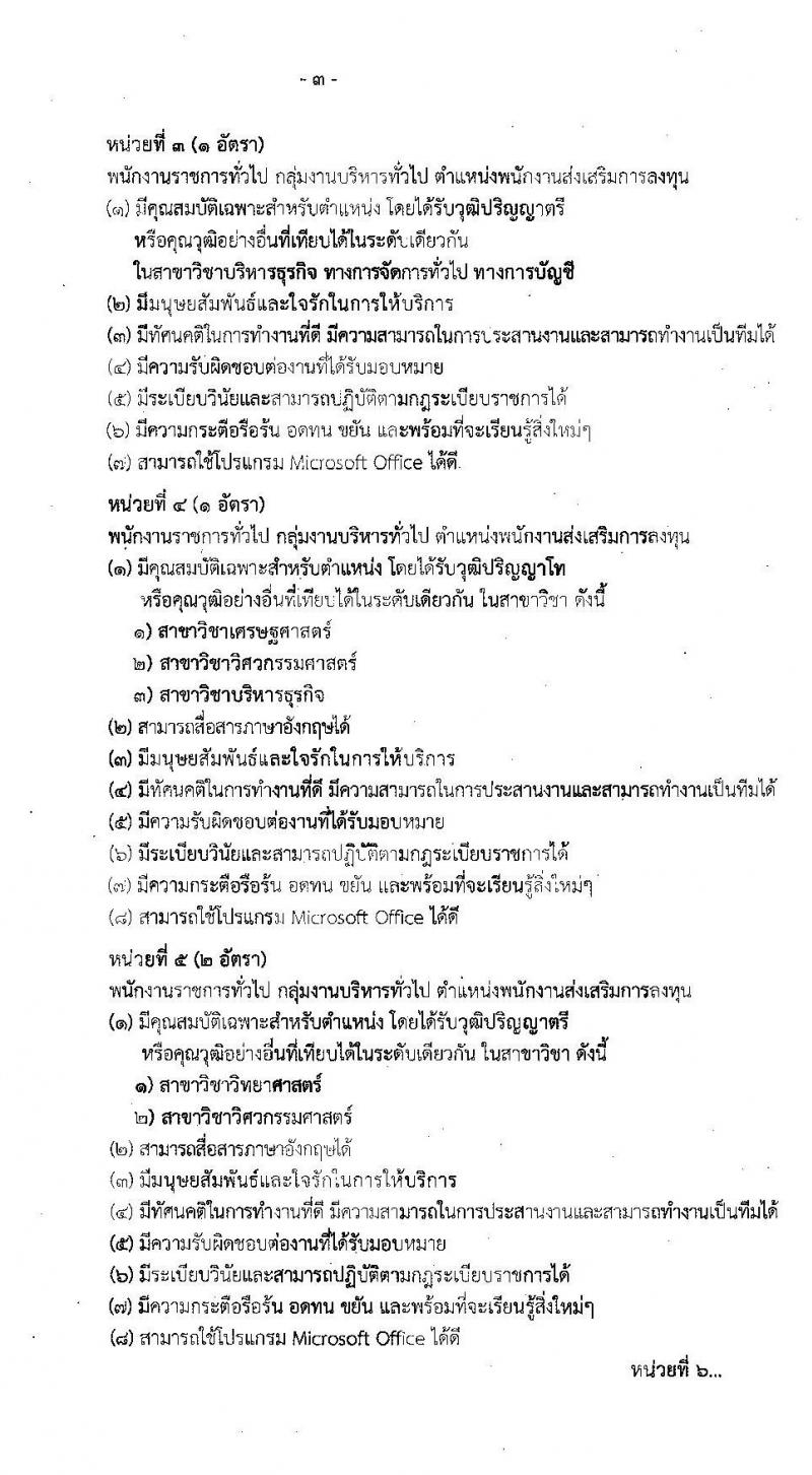 สำนักงานคณะกรรมการส่งเสริมการลงทุน รับสมัครบุคคลเพื่อเลือกสรรเป็นพนักงานราชการทั่วไป จำนวน 15 อัตรา (วุฒิ ปวส. ป.ตรี) รับสมัครสอบทางอินเทอร์เน็ต ตั้งแต่วันที่ 16-22 ธ.ค. 2563