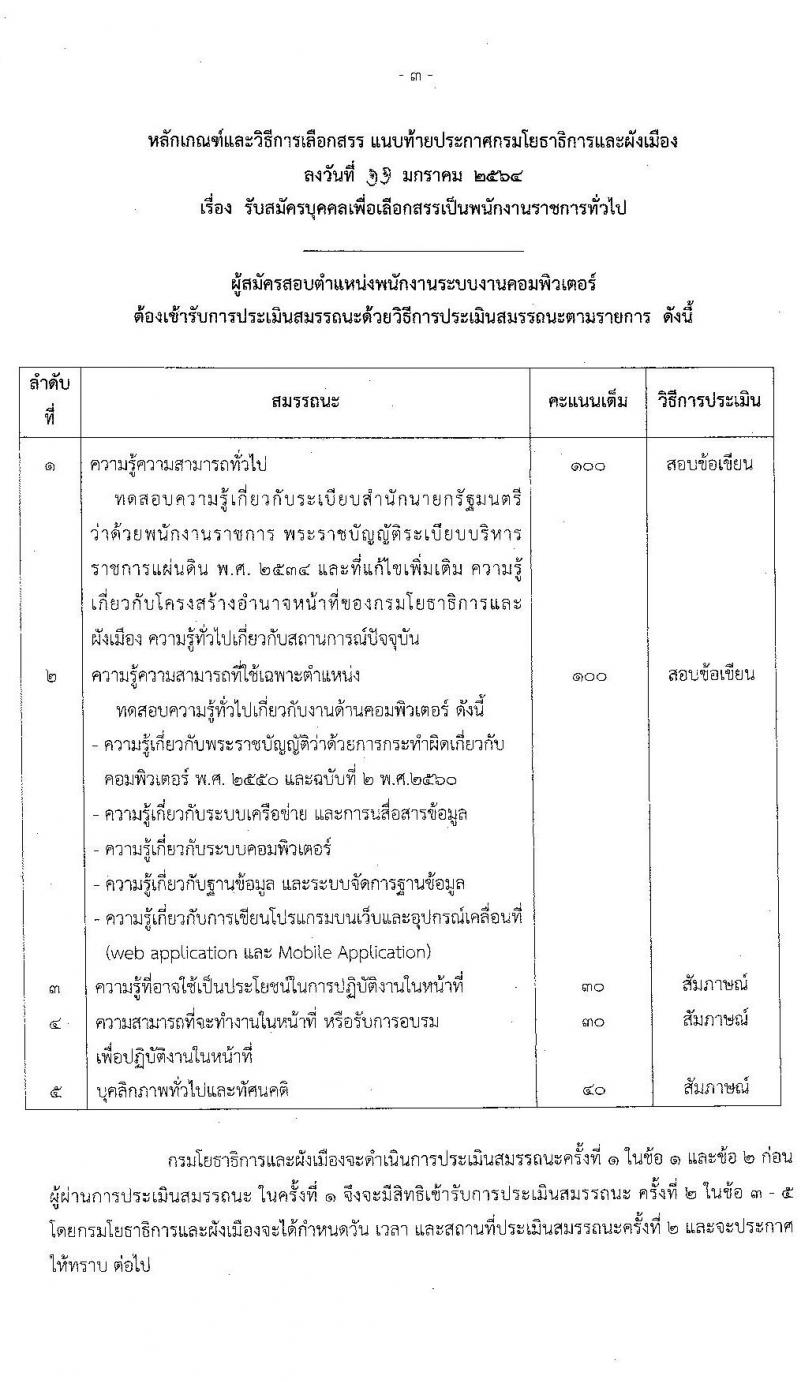 กรมโยธาธิการและผังเมือง รับสมัครบุคคลเพื่อเลือกสรรเป็นพนักงานราชการทั่วไป จำนวน 5 อัตรา (วุฒิ ปวส. ป.ตรี ป.โท) รับสมัครสอบทางอินเทอร์เน็ต ตั้งแต่วันที่ 25 ม.ค. – 4 ก.พ. 2564