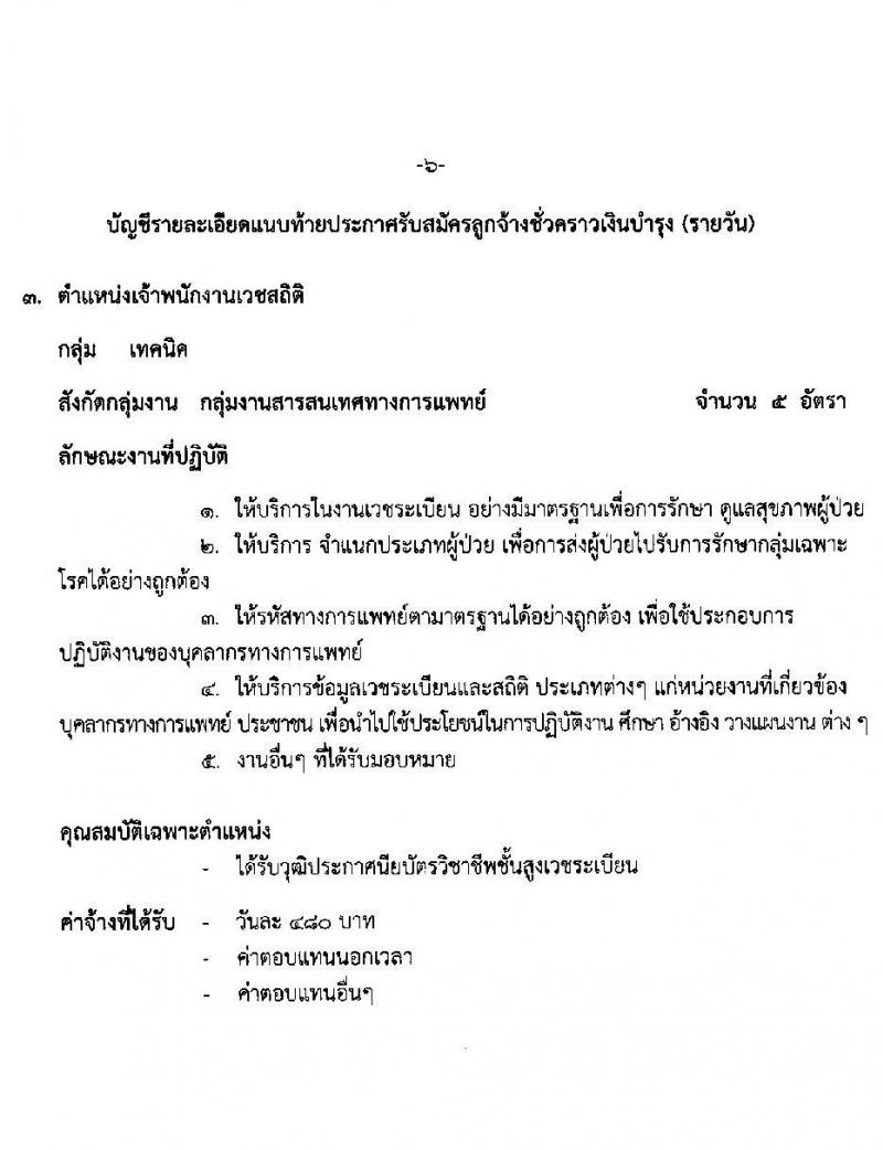 โรงพยาบาลมหาราชนครราชสีมา รับสมัครสอบคัดเลือกบุคคลเพื่อจ้างเป็นลูกจ้างชั่วคราว (รายวัน) จำนวน 7 ตำแหน่ง 17 อัตรา (วุฒิ ม.ต้น ม.ปลาย ปวส. ป.ตรี) รับสมัครสอบตั้งแต่วันที่ 22 ก.พ. – 1 มี.ค. 2564