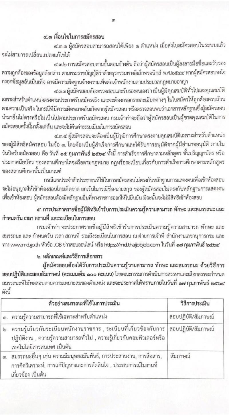 กรมเจ้าท่า รับสมัครคนพิการเพื่อเลือกสรรเป็นพนักงานราชการทั่วไป จำนวน 6 ตำแหน่ง 9 อัตรา (วุฒิ ปวส. ป.ตรี) รับสมัครสอบทางอินเทอร์เน็ต ตั้งแต่วันที่ 6-15 ก.พ. 2564