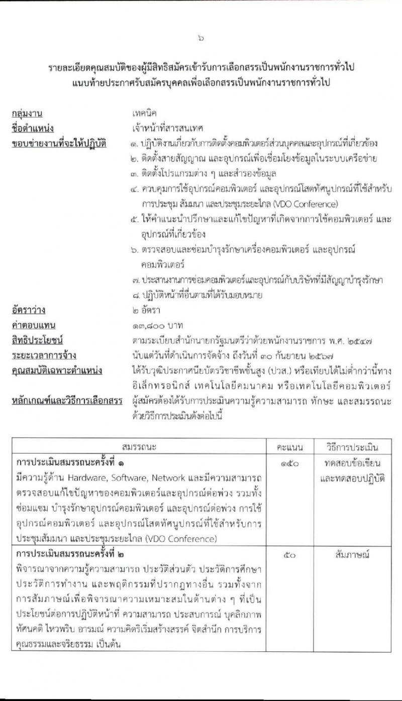สำนักงานคณะกรรมการกฤษฎีกา รับสมัครบุคคลเพื่อเลือกสรรเป็นพนักงานราชการทั่วไป จำนวน 2 ตำแหน่ง ครั้งแรก 4 อัตรา (วุฒิ ปวส.) รับสมัครสอบทางอินเทอร์เน็ต ตั้งแต่วันที่ 16 ก.พ. – 9 มี.ค. 2564
