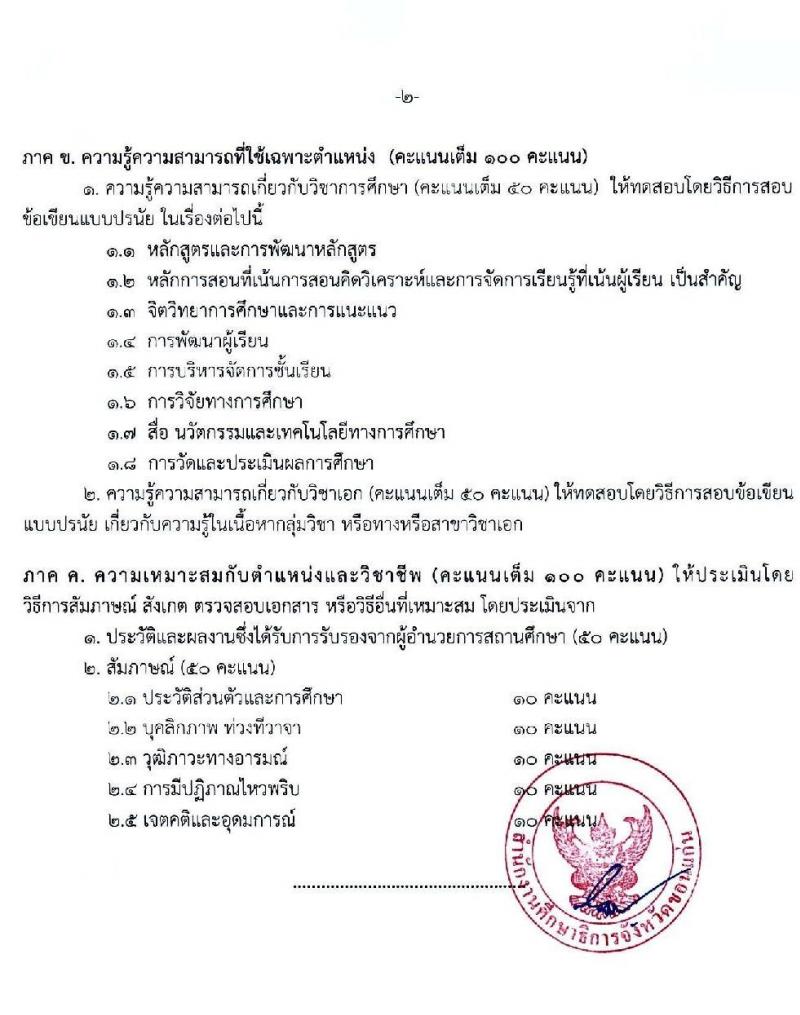 ศึกษาธิการจังหวัดขอนแก่น รับสมัครคัดเลือกบุคคลเพื่อบรรจุและแต่งตั้งบุคคลเข้ารับราชการครูและบุคลากรทางการศึกษา จำนวนครั้งแรก 107 อัตรา (วุฒิ ป.ตรี ทางการศึกษา) รับสมัครสอบทางอินเทอร์เน็ต ตั้งแต่วันที่ 23-30 มี.ค. 2564