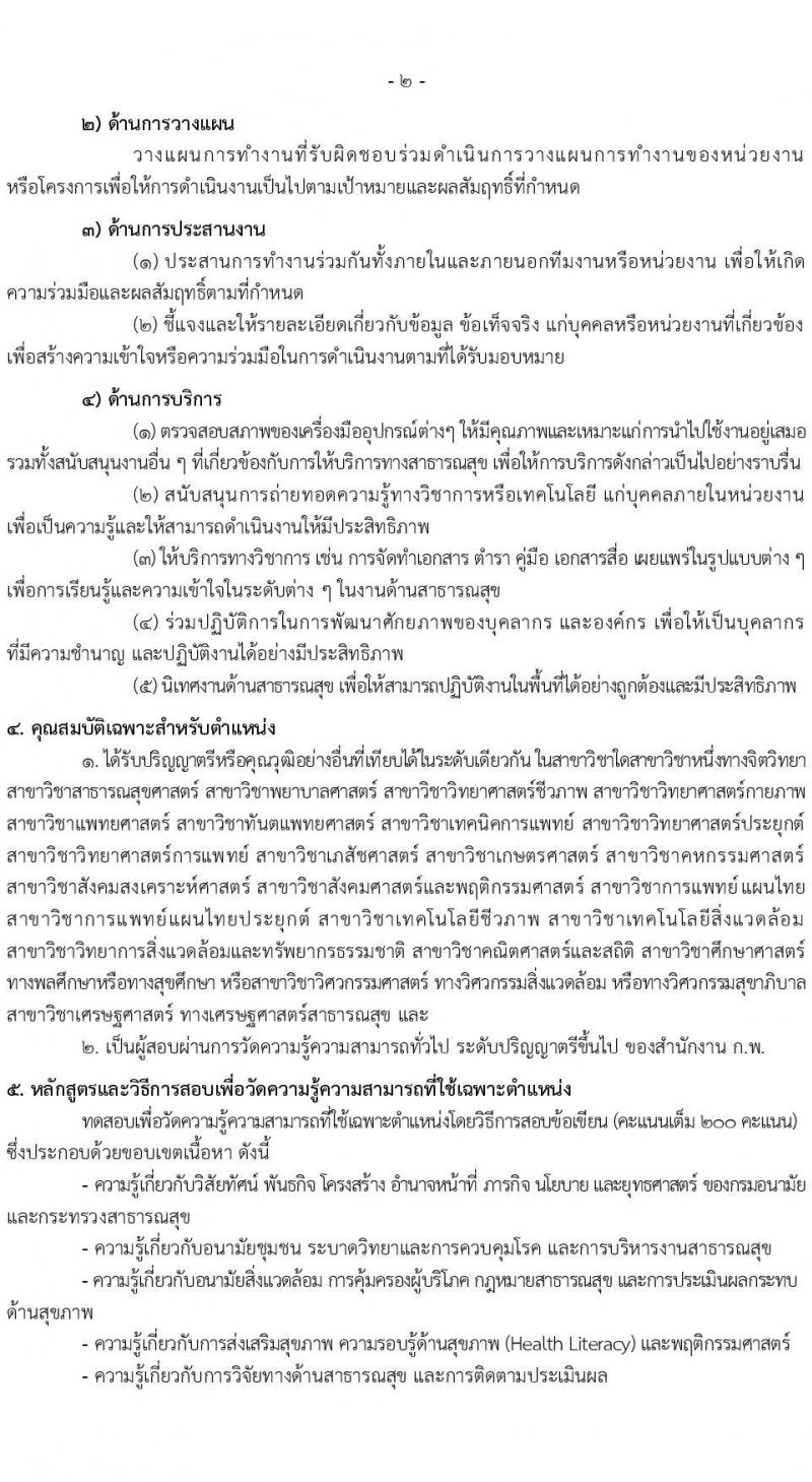 กรมอนามัย รับสมัครสอบแข่งขันเพื่อบรรจุและแต่งตั้งบุคคลเข้ารับราชการ จำนวน 5 ตำแหน่ง ครั้งแรก 10 อัตรา (วุฒิ ปวส. ป.ตรี) รับสมัครสอบทางอินเทอร์เน็ต ตั้งแต่วันที่ 16 เม.ย. – 11 พ.ค. 2564