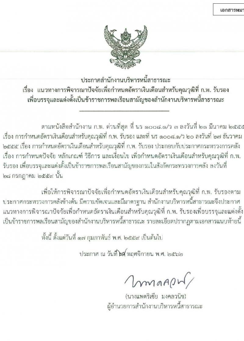 สำนักงานบริหารหนี้สาธารณะ รับสมัครสอบแข่งขันเพื่อบรรจุและแต่งตั้งบุคคลเข้ารับราชการ จำนวน 4 ตำแหน่ง ครั้งแรก 13 อัตรา (วุฒิ ป.ตรี ป.โท) รับสมัครสอบทางอินเทอร์เน็ต ตั้งแต่วันที่ 11 พ.ค. – 3 มิ.ย. 2564