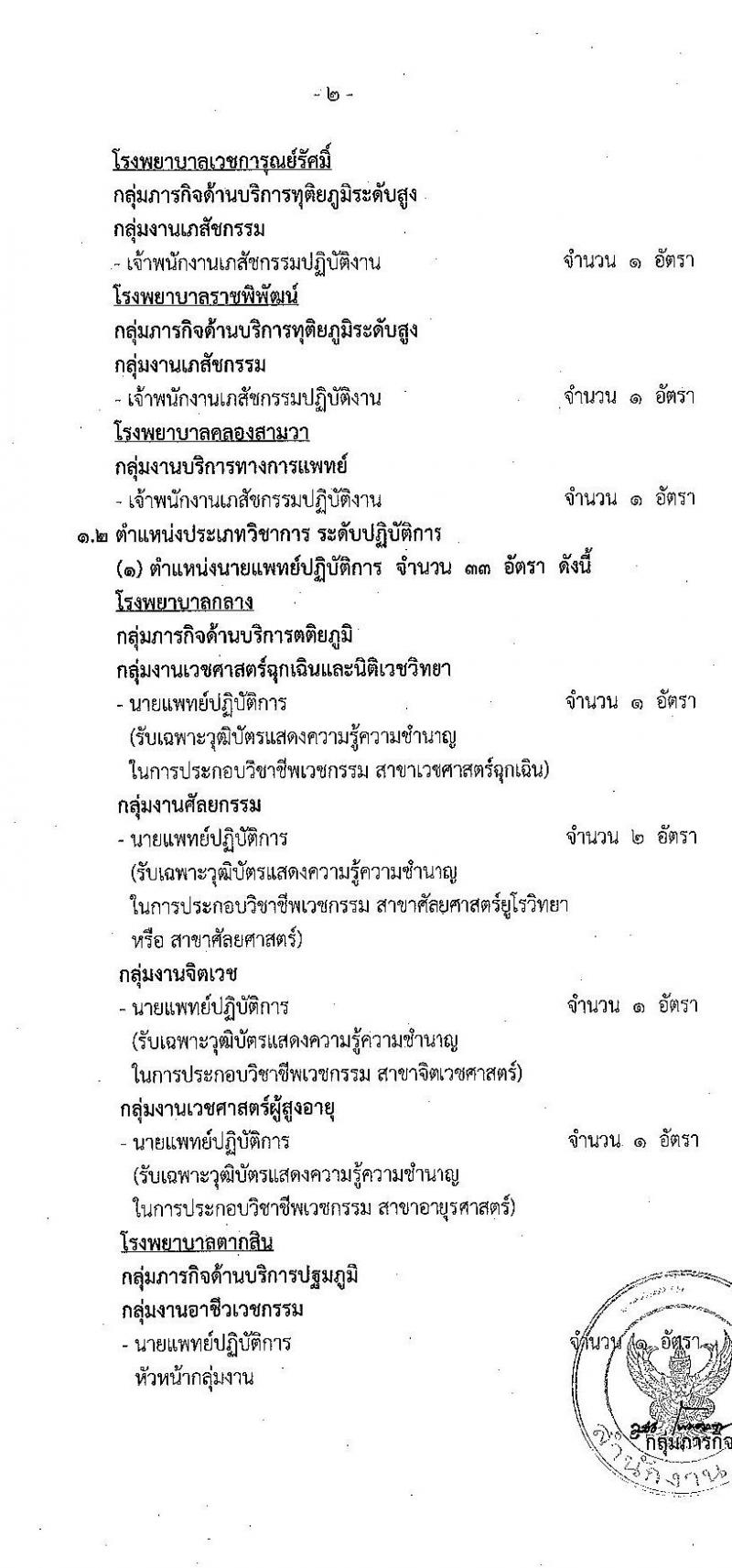 สำนักการแพทย์กรุงเทพมหานคร รับสมัครคัดเลือกเพื่อบรรจุและแต่งตั้งบุคคลข้ารับราชการ ครั้งที่ 2/2564 จำนวน 8 ตำแหน่ง 77 อัตรา (วุฒิ ปวส. ป.ตรี ทางการแพทย์ พยาบาล) รับสมัครสอบตั้งแต่วันที่ 28 มิ.ย. – 6 ก.ค. 2564