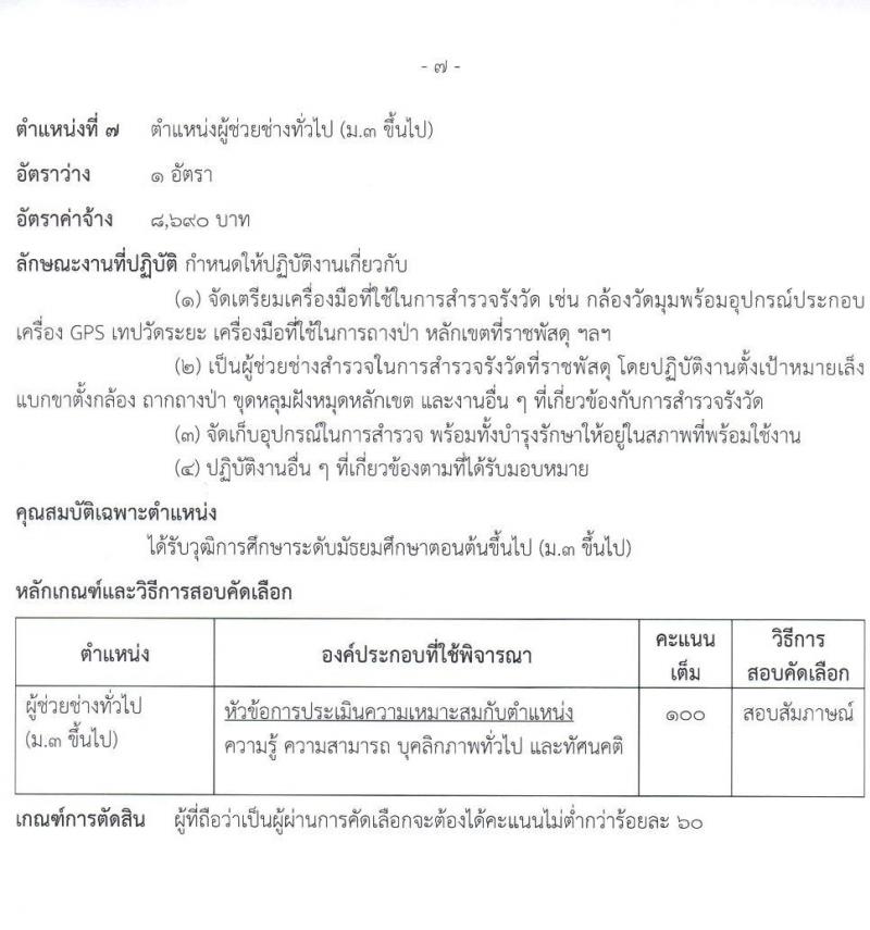 กรมธนารักษ์ รับสมัครบุคคลเพื่อสอบคัดเลือกเป็นลูกจ้างชั่วคราว จำนวน 8 ตำแหน่ง 15 อัตรา (วุฒิ ป.6 ม.3 ปวส. ป.ตรี) รับสมัครสอบตั้งแต่วันที่ 7-30 ก.ค. 2564