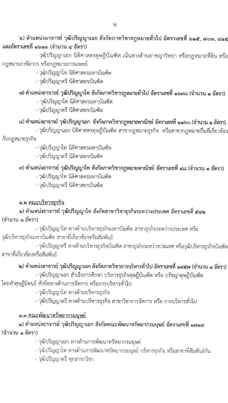 มหาวิทยาลัยรามคำแหง รับสมัครคัดเลือกบุคคลเพื่อบรรจุและแต่งตั้งเป็นพนักงานมหาวิทยาลัย ตำแหน่งอาจารย์ จำนวน 10 เอกสาขาวิชา 75 อัตรา (วุฒิ ป.โท ป.เอก) รับสมัครสอบตั้งแต่วันที่ 2-16 ก.ค. 2564