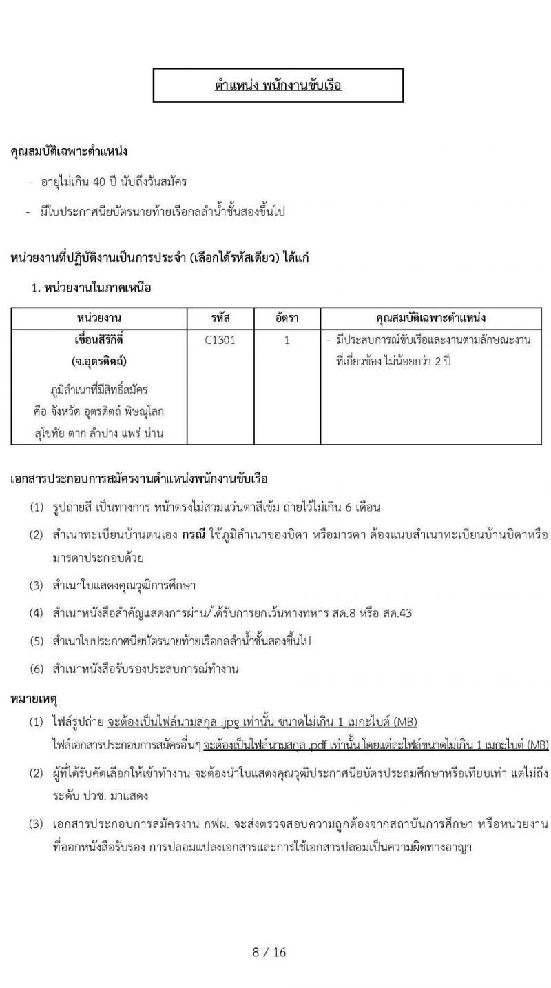 การไฟฟ้าฝ่ายผลติแห่งประเทศไทย รับสมัครบุคคลเพื่อเป็นพนักงานสัญญาจ้างพิเศษ จำนวน 100 อัตรา (บางตำแหน่งใช้ความสามารถเฉพาะ, วุฒิ ป.6-ปวช.) รับสมัครทางอินเทอร์เน็ต ตั้งแต่วันที่ 17-31 ส.ค. 2564