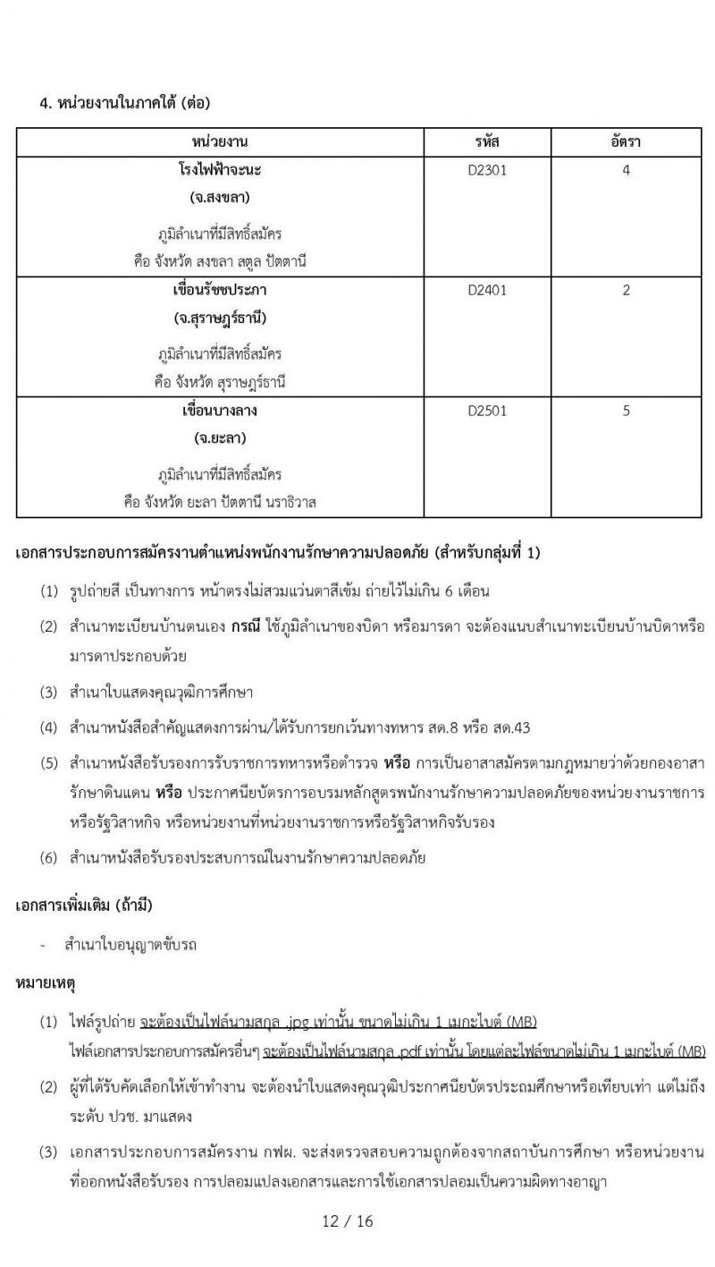 การไฟฟ้าฝ่ายผลติแห่งประเทศไทย รับสมัครบุคคลเพื่อเป็นพนักงานสัญญาจ้างพิเศษ จำนวน 100 อัตรา (บางตำแหน่งใช้ความสามารถเฉพาะ, วุฒิ ป.6-ปวช.) รับสมัครทางอินเทอร์เน็ต ตั้งแต่วันที่ 17-31 ส.ค. 2564