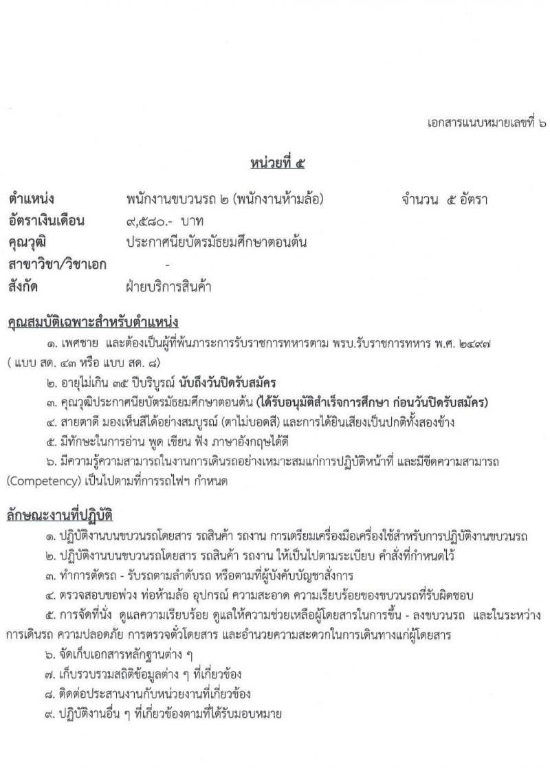 การรถไฟแห่งประเทศไทย รับสมัครสอบคัดเลือกบุคคล เพื่อเข้าทำงานในการรถไฟแห่งประเทศไทย รับสมัครสอบคัดเลือกบุคคลเข้าทำงาน จำนวน 480 อัตรา (วุฒิ ม.ต้น ปวช. ปวส. ป.ตรี) รับสมัครสอบทางอินเทอร์เน็ต ตั้งแต่วันที่ 15-28 ต.ค. 2564