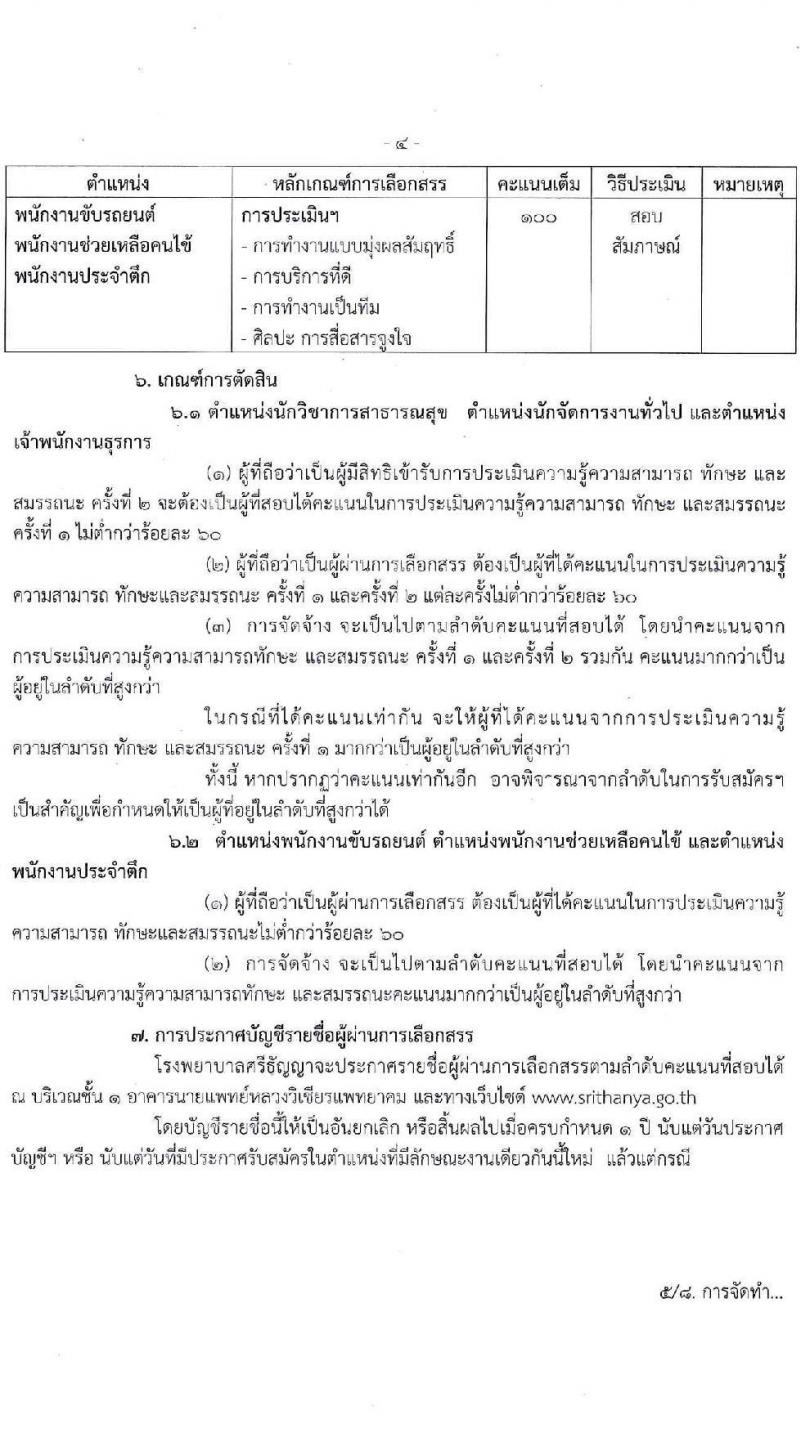 โรงพยาบาลศรีธัญญา รับสมัครบุคคลเพื่อเลือกสรรเป็นพนักงานกระทรวงสาธารณสุขทั่วไป จำนวน 6 ตำแหน่ง 9 อัตรา (วุฒิ ม.ต้น ม.ปลาย ปวช. ปวส. ป.ตรี) รับสมัครสอบตั้งแต่วันที่ 20 ต.ค. – 12 พ.ย. 2564