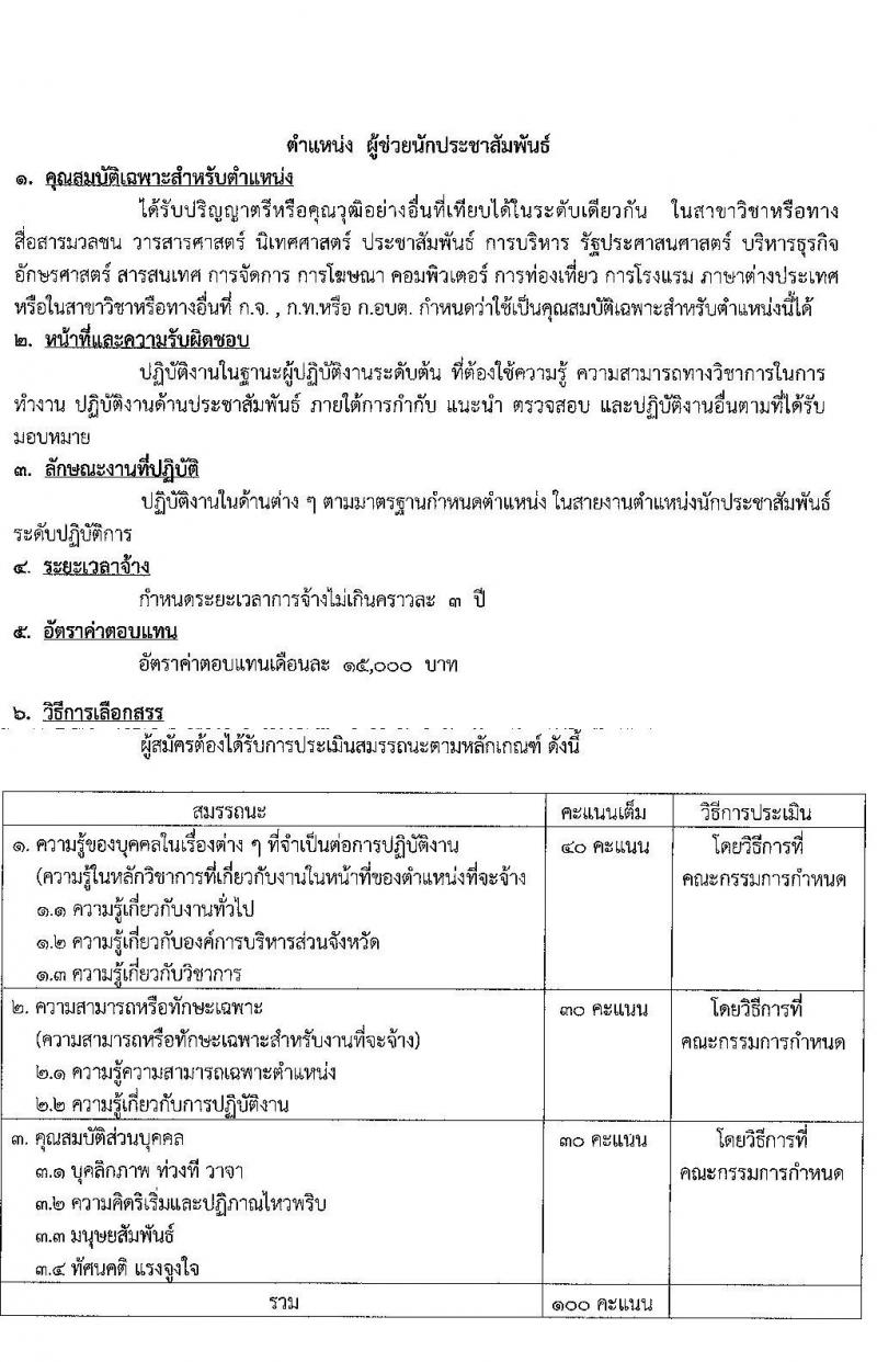 องค์การบริหารส่วนจังหวัดสระบุรี รับสมัครบุคคลเพื่อเลือกสรรเป็นพนักงานจ้างตามภารกิจ จำนวน 11 ตำแหน่ง 27 อัตรา (วุฒิ ปวช. ปวท. ปวส. ป.ตรี) รับสมัครตั้งแต่วันที่ 14-26 ต.ค. 2564