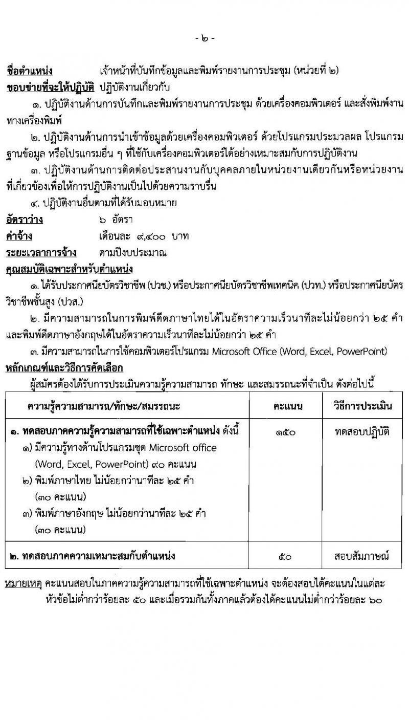 สำนักงานเลขาธิการวุฒิสภา รับสมัครบุคลากรจ้างเหมาเพื่อเสริมงานด้านนิติบัญญัติ จำนวน 4 ตำแหน่ง 11 อัตรา (วุฒิ ม.3 ม.ศ.3 ปวช. ปวท. ปวส.) รับสมัครตั้งแต่วันที่ 25 ต.ค. – 12 พ.ย. 2564