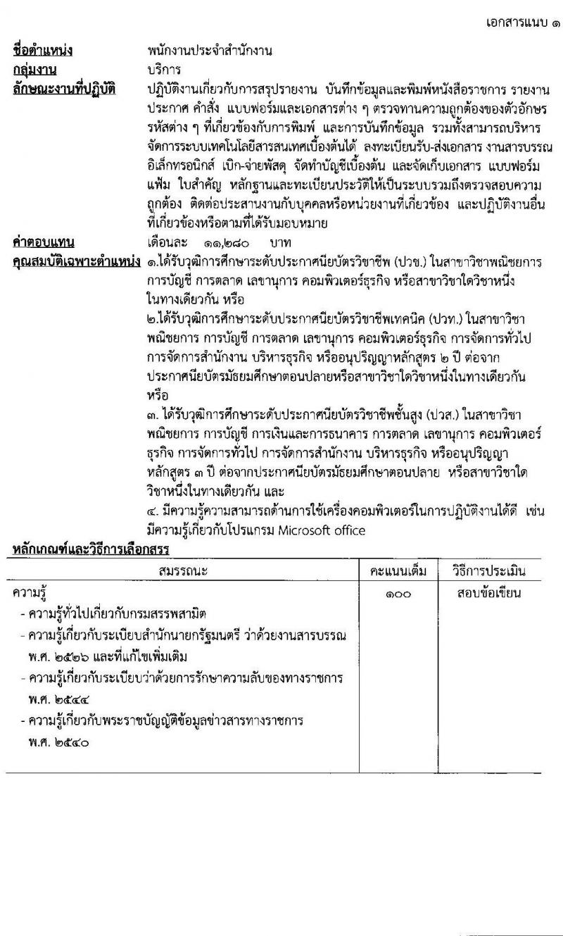 กรมสรรพสามิต รับสมัครบุคคล (คนพิการ) เพื่อเลือกสรรเป็นพนักงานราชการทั่วไป จำนวน 9 อัตรา (วุฒิ ปวช. ปวท. ปวส . อนุปริญญา) รับสมัครตั้งแต่วันที่ 22-26 พ.ย. 2564