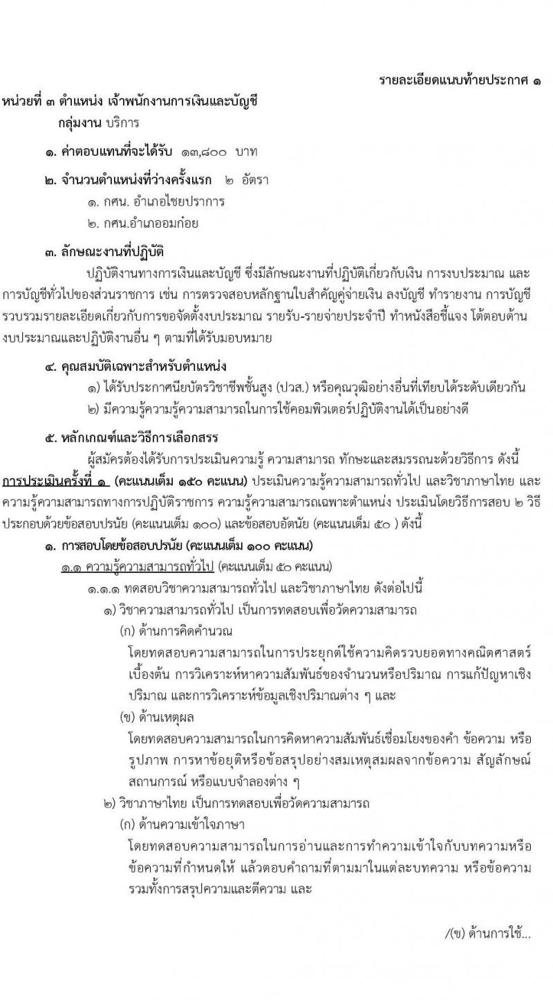 กศน.จังหวัดเชียงใหม่ รับสมัครบุคคลเพื่อเลือกสรรเป็นพนักงานราชการทั่วไป จำนวน 3 ตำแหน่ง ครั้งแรก 12 อัตรา (วุฒิ ปวส. ป.ตรี) รับสมัครสอบตั้งแต่วันที่ 15-19 พ.ย. 2564