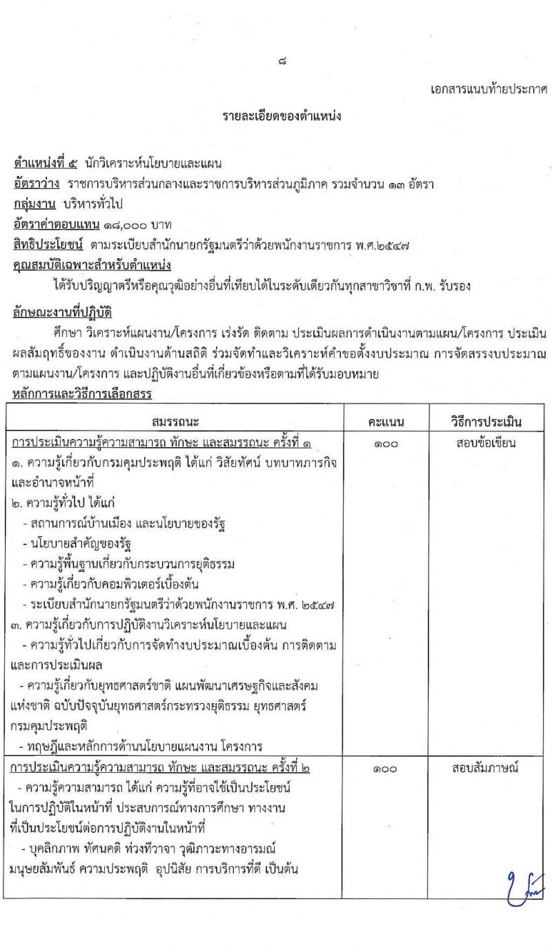 กรมคุมประพฤติ รับสมัครบุคคลเพื่อเลือกสรรเป็นพนักงานราชการทั่วไป จำนวน 8 ตำแหน่ง ครั้งแรก 127 อัตรา (วุฒิ ปวช. ปวส. ป.ตรี) รับสมัครสอบทางอินเทอร์เน็ต ตั้งแต่วันที่ 1-23 ธ.ค. 2564