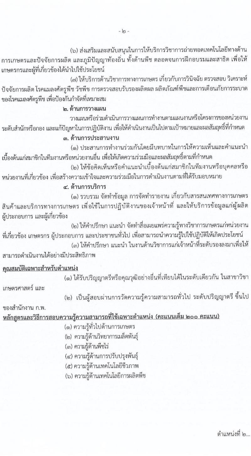 กรมการข้าว รับสมัครสอบแข่งขันเพื่อบรรจุและแต่งตั้งบุคคลเข้ารับราชการ จำนวน 3 ตำแหน่ง ครั้งแรก 25 อัตรา (วุฒิ ปวส. ป.ตรี) รับสมัครสอบทางอินเทอร์เน็ต ตั้งแต่วันที่ 13-27 ธ.ค. 2564