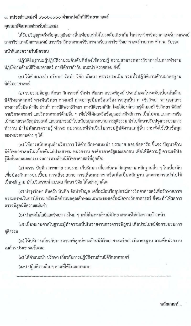 สถาบันนิติวิทยาศาสตร์ รับสมัครบุคคลเพื่อเลือกสรรเป็นพนักงานราชการทั่วไป จำนวน 4 ตำแหน่ง 11 อัตรา (วุฒิ ป.ตรี) รับสมัครสอบทางอินเทอร์เน็ต ตั้งแต่วันที่ 20-27 ธ.ค. 2564