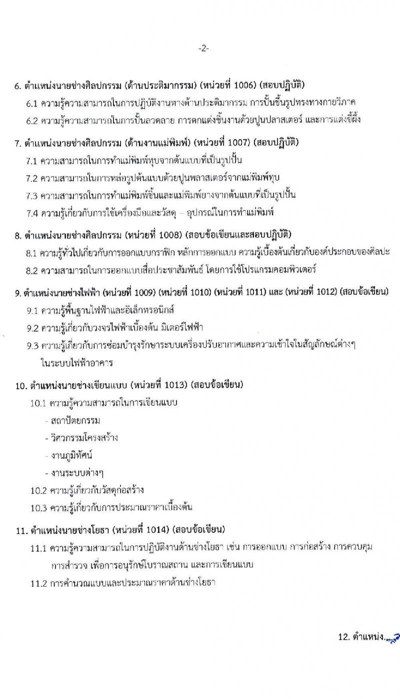 กรมศิลปากร รับสมัครบุคคลเพื่อเลือกสรรเป็นพนักงานราชการทั่วไป จำนวน 24 อัตรา (วุฒิ ปวช. ปวส. ป.ตรี) รับสมัครสอบทางอินเทอร์เน็ต ตั้งแต่วันที่ 15-26 ธ.ค. 2564
