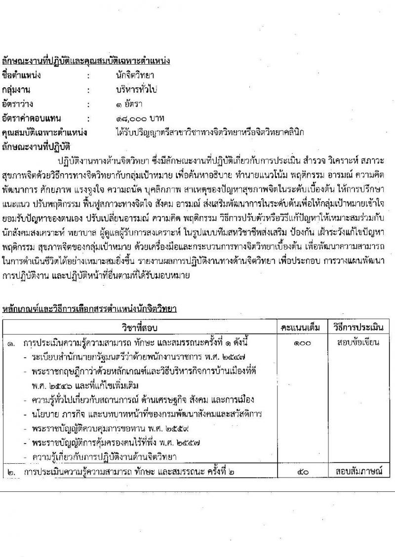 กรมพัฒนาสังคมและสวัสดิการ รับสมัครบุคคลเพื่อเลือกสรรเป็นพนักงานราชการทั่วไป จำนวนครั้งแรก 36 อัตรา (วุฒิ ม.ต้น ม.ปลาย ปวช. ปวส. ป.ตรี) รับสมัครสอบทางอินเทอร์เน็ต ตั้งแต่วันที่ 17-23 ธ.ค. 2564