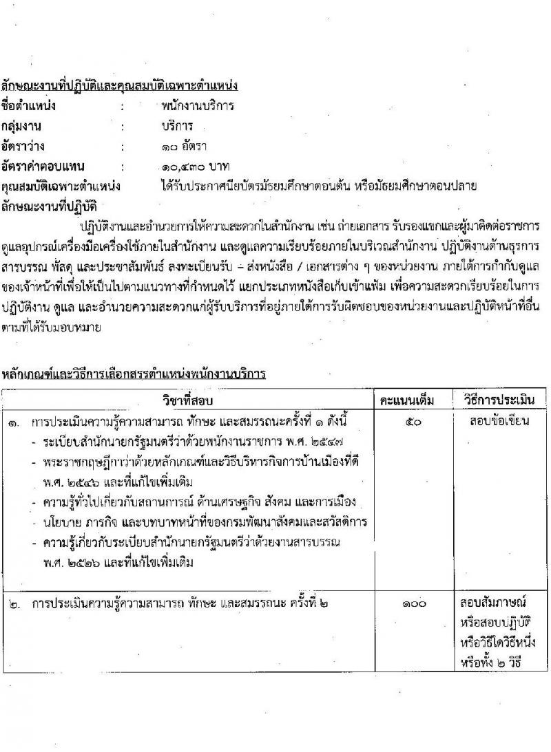 กรมพัฒนาสังคมและสวัสดิการ รับสมัครบุคคลเพื่อเลือกสรรเป็นพนักงานราชการทั่วไป จำนวนครั้งแรก 36 อัตรา (วุฒิ ม.ต้น ม.ปลาย ปวช. ปวส. ป.ตรี) รับสมัครสอบทางอินเทอร์เน็ต ตั้งแต่วันที่ 17-23 ธ.ค. 2564