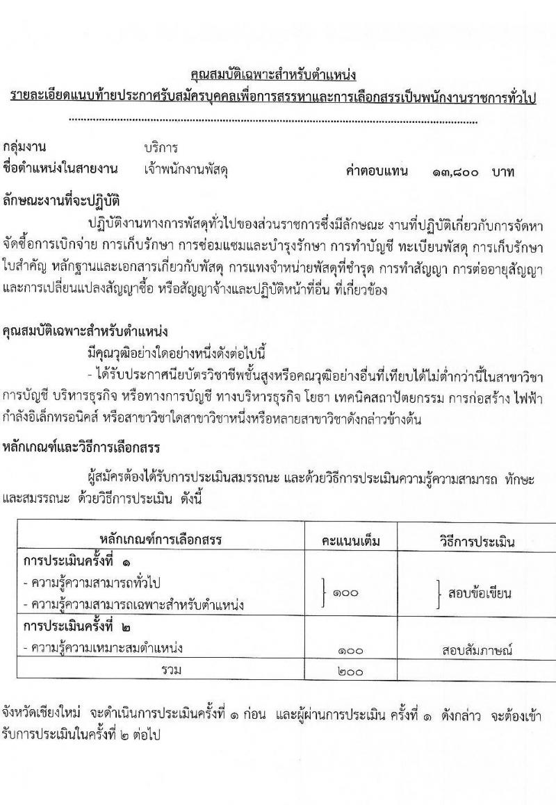 สาธารณสุขจังหวัดเชียงใหม่ รับสมัครบุคคลเพื่อเลือกสรรเป็นพนักงานราชการทั่วไป จำนวน 8 ตำแหน่ง 12 อัตรา (วุฒิ ปวส. ป.ตรี) รับสมัครสอบทางอินเทอร์เน็ต ตั้งแต่วันที่ 20-24 ธ.ค. 2564