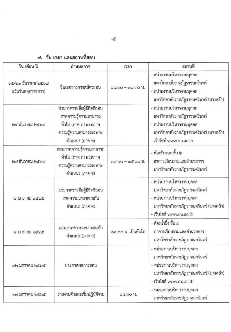 มหาวิทยาลัยราชภัฏราชนครินทร์ รับสมัครบุคคลเพื่อเลือกสรรเป็นพนักงานราชการทั่วไป ครั้งที่ 3/2564 จำนวน 2 อัตรา (วุฒิ ป.ตรี) รับสมัครสอบตั้งแต่วันที่ 15-21 ธ.ค. 2564