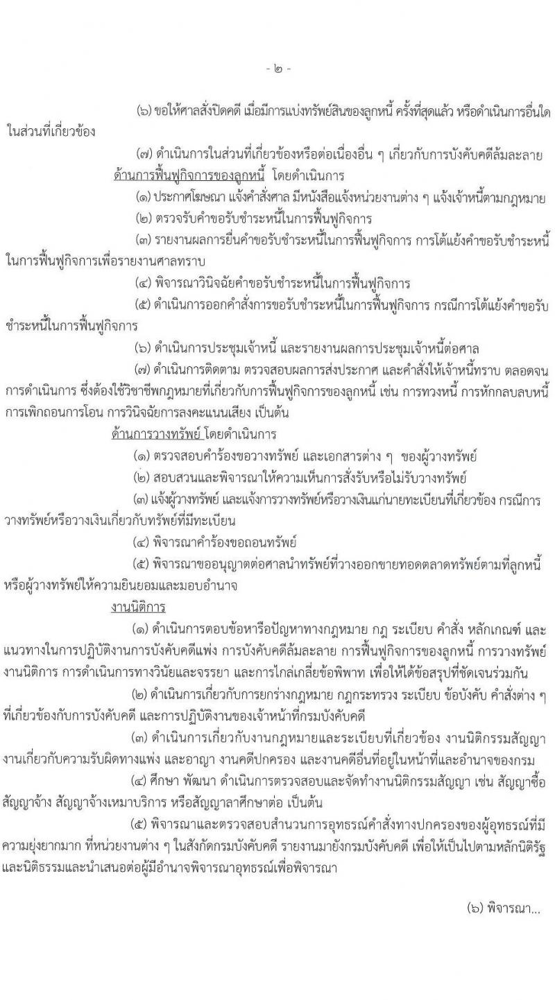กรมบังคับคดี รับสมัครสอบแข่งขันเพื่อบรรจุและแต่งตั้งบุคคลเข้ารับราชการ จำนวน 131 อัตรา (6 ตำแหน่ง  วุฒิ ปวส. ป.ตรี) รับสมัครสอบทางอินเทอร์เน็ต ตั้งแต่วันที่ 7-27 ม.ค. 2565